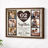 Personalized 2nd Years Together Canvas Wall Art Wedding Anniversary Custom Photo Gift Celebrating Husband And Wife