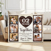 Personalized 2nd Years Together Canvas Wall Art Wedding Anniversary Custom Photo Gift Celebrating Husband And Wife