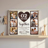 Personalized 2nd Years Together Canvas Wall Art Wedding Anniversary Custom Photo Gift Celebrating Husband And Wife