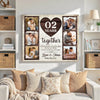 Personalized 2nd Years Together Canvas Wall Art Wedding Anniversary Custom Photo Gift Celebrating Husband And Wife