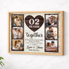 Personalized 2nd Years Together Canvas Wall Art Wedding Anniversary Custom Photo Gift Celebrating Husband And Wife