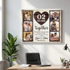 Personalized 2nd Years Together Canvas Wall Art Wedding Anniversary Custom Photo Gift Celebrating Husband And Wife