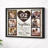 Personalized 2nd Years Together Canvas Wall Art Wedding Anniversary Custom Photo Gift Celebrating Husband And Wife
