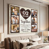 Personalized 2nd Years Together Canvas Wall Art Wedding Anniversary Custom Photo Gift Celebrating Husband And Wife