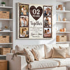 Personalized 2nd Years Together Canvas Wall Art Wedding Anniversary Custom Photo Gift Celebrating Husband And Wife