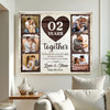 Personalized 2nd Years Together Canvas Wall Art Wedding Anniversary Custom Photo Gift Celebrating Husband And Wife