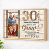 Personalized 30 Years Together Grow Old Along With Me Canvas Wall Art Custom Photo Timeless Love Keepsake - Natural