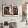 Personalized 30th Anniversary Canvas - Custom Couple Wall Art Gift