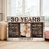 Personalized 30th Anniversary Canvas - Custom Couple Wall Art Gift