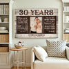 Personalized 30th Anniversary Canvas - Custom Couple Wall Art Gift
