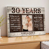 Personalized 30th Anniversary Canvas - Custom Couple Wall Art Gift