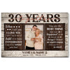 Personalized 30th Anniversary Canvas - Custom Couple Wall Art Gift