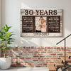 Personalized 30th Anniversary Canvas - Custom Couple Wall Art Gift