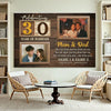 Personalized 30th Wedding Anniversary Canvas - Custom Wall Art Celebrating 30 Years of Marriage