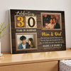 Personalized 30th Wedding Anniversary Canvas - Custom Wall Art Celebrating 30 Years of Marriage