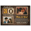 Personalized 30th Wedding Anniversary Canvas - Custom Wall Art Celebrating 30 Years of Marriage