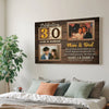 Personalized 30th Wedding Anniversary Canvas - Custom Wall Art Celebrating 30 Years of Marriage