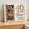 Personalized 40 Years Anniversary Grow Old Along With Me Canvas Wall Art Custom Photo Ruby Wedding Keepsake
