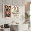 Personalized 40 Years Anniversary Grow Old Along With Me Canvas Wall Art Custom Photo Ruby Wedding Keepsake
