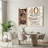 Personalized 40 Years Anniversary Grow Old Along With Me Canvas Wall Art Custom Photo Ruby Wedding Keepsake