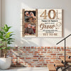 Personalized 40 Years Anniversary Grow Old Along With Me Canvas Wall Art Custom Photo Ruby Wedding Keepsake