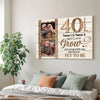 Personalized 40 Years Anniversary Grow Old Along With Me Canvas Wall Art Custom Photo Ruby Wedding Keepsake