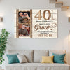 Personalized 40 Years Anniversary Grow Old Along With Me Canvas Wall Art Custom Photo Ruby Wedding Keepsake