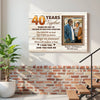 Personalized 40 Years Together Canvas - Custom Anniversary Couple Wall Art