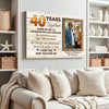 Personalized 40 Years Together Canvas - Custom Anniversary Couple Wall Art