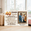 Personalized 40 Years Together Canvas - Custom Anniversary Couple Wall Art