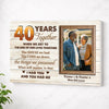 Personalized 40 Years Together Canvas - Custom Anniversary Couple Wall Art - No Frame / 12x9