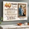Personalized 40 Years Together Canvas - Custom Anniversary Couple Wall Art