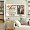Personalized 40 Years Together Canvas - Custom Anniversary Couple Wall Art