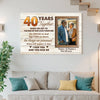 Personalized 40 Years Together Canvas - Custom Anniversary Couple Wall Art
