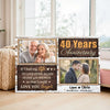Personalized 40th Anniversary Canvas - Custom Couple Wall Art Gift Unique 40 Years Together Decor