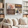 Personalized 40th Anniversary Canvas - Custom Couple Wall Art Gift Unique 40 Years Together Decor