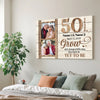 Personalized 50 Years Anniversary Grow Old Along With Me Canvas Wall Art Custom Photo Golden Wedding Keepsake