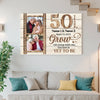 Personalized 50 Years Anniversary Grow Old Along With Me Canvas Wall Art Custom Photo Golden Wedding Keepsake