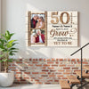 Personalized 50 Years Anniversary Grow Old Along With Me Canvas Wall Art Custom Photo Golden Wedding Keepsake