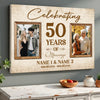 Personalized 50th Anniversary Canvas - Celebrating 50 Years of Marriage with Custom Photo Wall Art