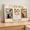 Personalized 50th Anniversary Canvas - Celebrating 50 Years of Marriage with Custom Photo Wall Art