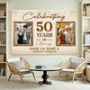 Personalized 50th Anniversary Canvas - Celebrating 50 Years of Marriage with Custom Photo Wall Art