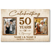 Personalized 50th Anniversary Canvas - Celebrating 50 Years of Marriage with Custom Photo Wall Art - 12x9