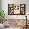 Personalized 50th Anniversary Canvas - Celebrating 50 Years Of Marriage Custom Photo Wall Art