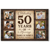 Personalized 50th Anniversary Canvas - Celebrating 50 Years Of Marriage Custom Photo Wall Art - 12x9