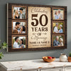 Personalized 50th Anniversary Canvas - Celebrating 50 Years Of Marriage Custom Photo Wall Art