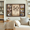 Personalized 50th Anniversary Canvas - Celebrating 50 Years Of Marriage Custom Photo Wall Art
