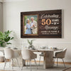 Personalized 50th Anniversary Canvas - Celebrating 50 Years Together with Custom Photo Wall Art