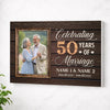 Personalized 50th Anniversary Canvas - Celebrating 50 Years Together with Custom Photo Wall Art - No Frame / 12x9
