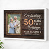 Personalized 50th Anniversary Canvas - Celebrating 50 Years Together with Custom Photo Wall Art - White Frame / 12x9
